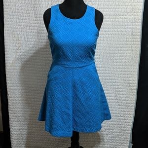 LAST CHANCE BEFORE DONATION Textured Blue A-Line Dress
